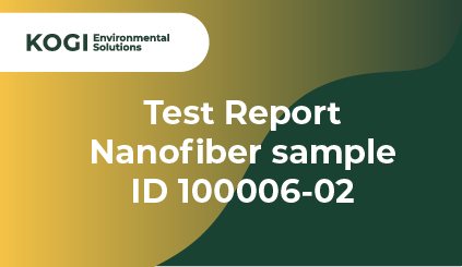 Test Report Nanofiber sample ID 100006-02 - Kogi Environmental Solutions