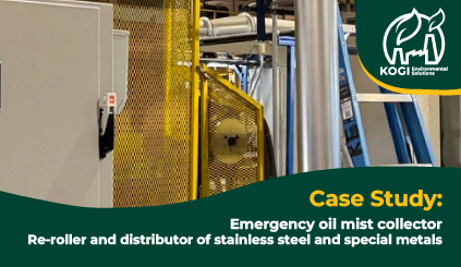 Emergency oil mist collector - Re-roller and distributor of stainless steel and special metals - Kogi Environmental Solutions